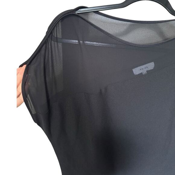 Reiss Salma Black Fitted Formal Mini Mesh Dress Size 10 - Picture 6 of 12